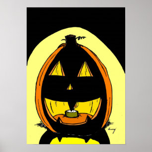 Jack O' Lantern Poster Print - OOAK Artwork