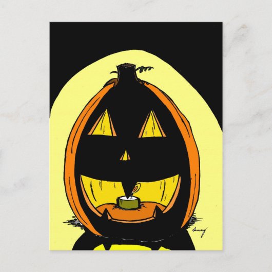 Jack o' Lantern Postkarte (Vorderseite)