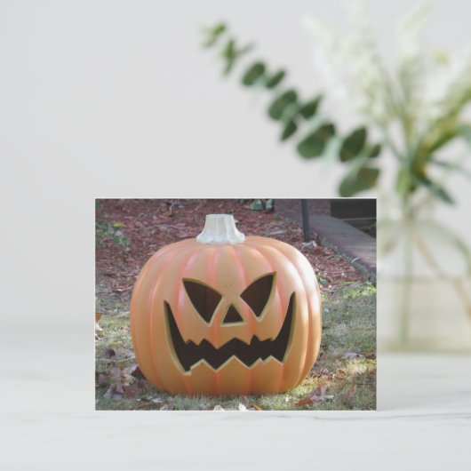 Jack-O-Lantern Postkarte (Stehend Vorderseite)