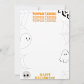 Jack-O' Lantern Pumpkin Carving Party Einladung (Rückseite)