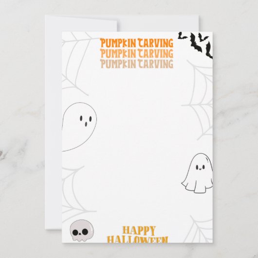 Jack-O' Lantern Pumpkin Carving Party Einladung (Rückseite)