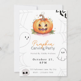 Jack-O' Lantern Pumpkin Carving Party Einladung
