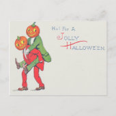 Jack O' Lantern Pumpkin Creature Piggyback Postkarte (Vorderseite)