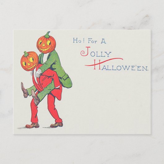 Jack O' Lantern Pumpkin Creature Piggyback Postkarte (Vorderseite)