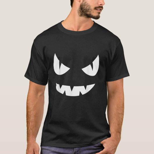 Jack O Lantern Pumpkin Face Funny Halloween Costum T-Shirt (Vorderseite)