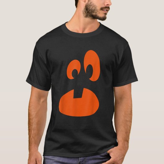 Jack O Lantern Pumpkin Face Funny Halloween Costum T-Shirt (Vorderseite)