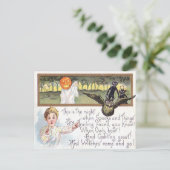 Jack O' Lantern Pumpkin Ghost Owl Goblin Postkarte (Stehend Vorderseite)