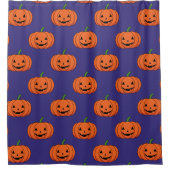 Jack-O'-Lantern Pumpkin Halloween-Muster Duschvorhang (Vorderseite)