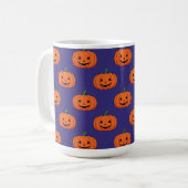 Jack-O'-Lantern Pumpkin Halloween-Muster Kaffeetasse (Vorderseite Links)