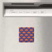 Jack-O'-Lantern Pumpkin Halloween-Muster Magnet (In Situ (Geschirrspüler))