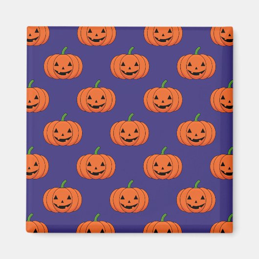 Jack-O'-Lantern Pumpkin Halloween-Muster Magnet (Vorne)