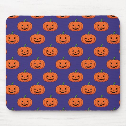 Jack-O'-Lantern Pumpkin Halloween-Muster Mousepad (Vorne)