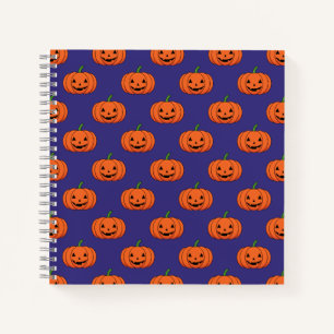 Jack-O'-Lantern Pumpkin Halloween-Muster Notizblock