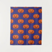 Jack-O'-Lantern Pumpkin Halloween-Muster Wandteppich (Vorderseite)