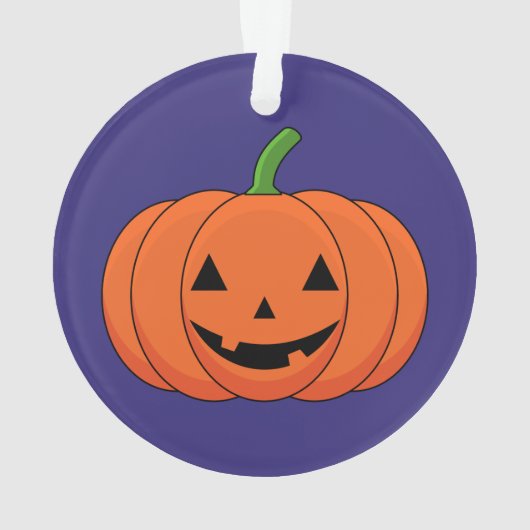 Jack-O'-Lantern Pumpkin Halloween Ornament (Rückseite)