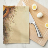 Jack O' Lantern Pumpkin Hay Field Geschirrtuch (Viertel Falte)