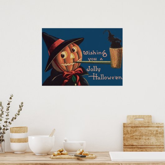 Jack O' Lantern Pumpkin Hexenkupf Poster (Küche)
