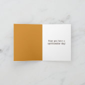 Jack-o-Lantern Pumpkin Man Halloween Karte (Innenseite)