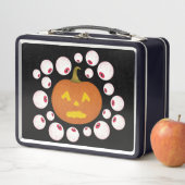 Jack-o-Lantern Pumpkin und Eyeballs im Dunkeln Metall Brotdose (Beispiel)