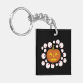 Jack-o-Lantern Pumpkin und Eyeballs im Dunkeln Schlüsselanhänger (Vorderseite links)