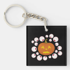 Jack-o-Lantern Pumpkin und Eyeballs im Dunkeln Schlüsselanhänger