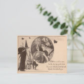 Jack O' Lantern Rotzunge Schwarze Katze Postkarte (Stehend Vorderseite)