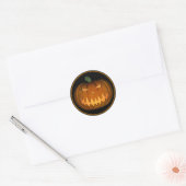 Jack o' Lantern Runder Aufkleber (Umschlag)
