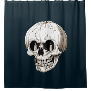Jack O Lantern Schädel Halloween Gothic Duschvorhang