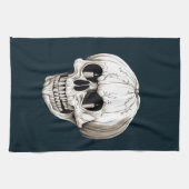 Jack O Lantern Schädel Halloween Gothic Geschirrtuch (Horizontal)