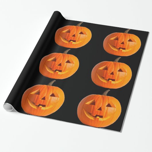 Jack-O-Lantern-Schleifpapier Geschenkpapier (Ungerollt)