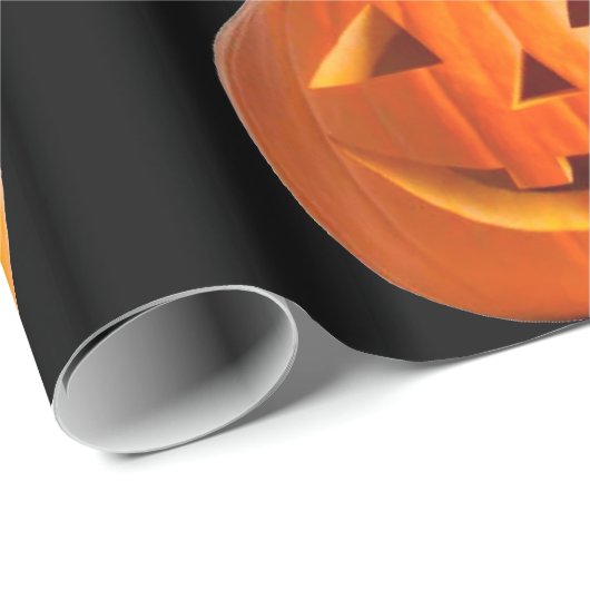 Jack-O-Lantern-Schleifpapier Geschenkpapier (Rolleneckpunkt)