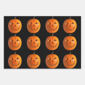 Jack-O-Lantern-Schleifpapier Geschenkpapier Set (Vorderseite)