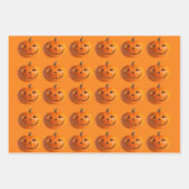 Jack-O-Lantern-Schleifpapier Geschenkpapier Set (Vorderseite 3)