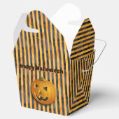 Jack-O-Lantern, Schwarz-Orange-Streifen-Schachtel Geschenkschachtel (Geöffnet)