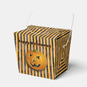 Jack-O-Lantern, Schwarz-Orange-Streifen-Schachtel Geschenkschachtel