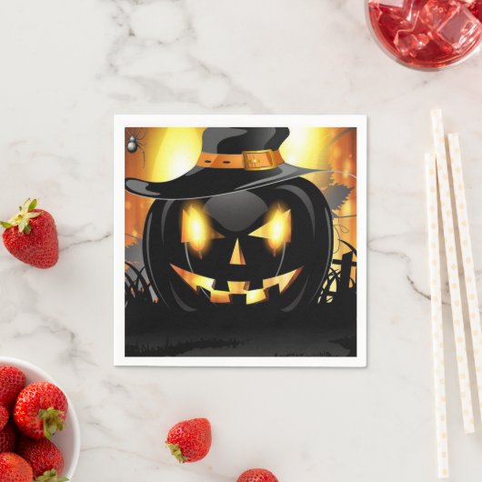 Jack-o-Lantern Serviette (Beispiel)