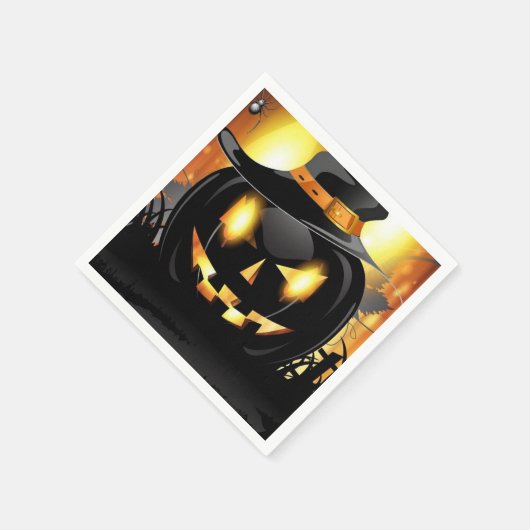 Jack-o-Lantern Serviette (Ecke)