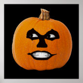 Jack o' Lantern Sinister Face, Halloween Pumpkin Poster (Vorne)