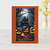 Jack-O-Lantern-Sitzungskarte Karte (Gelbe Blume)