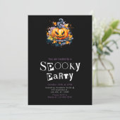 Jack-O' Lantern Spooky-Halloween-Party Einladung (Stehend Vorderseite)