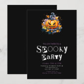 Jack-O' Lantern Spooky-Halloween-Party Einladung (Vorne/Hinten)