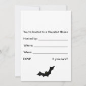 Jack-O-Lantern/Spuk HausHalloween Einladung (Rückseite)