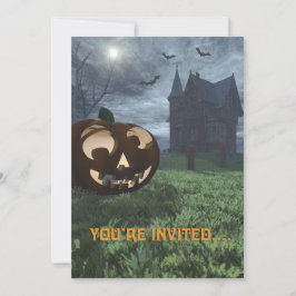 Jack-O-Lantern/Spuk HausHalloween Einladung
