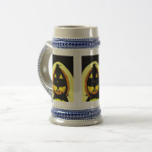Jack o' Lantern Stein Bierglas (Vorderseite Links)