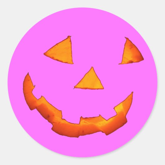 Jack-o'-Lantern-Sticker Runder Aufkleber (Vorderseite)