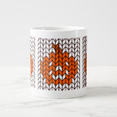 JACK-O-LANTERN STRICK Große weiße Tasse (Vorderseite)