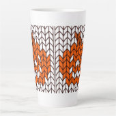 JACK-O-LANTERN STRICK hoch Latte Tasse (Vorderseite)