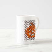 JACK-O-LANTERN STRICK Knochen China Tasse (Vorderseite Rechts)