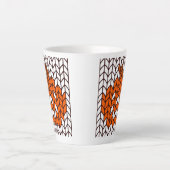 JACK-O-LANTERN STRICK Latte Tasse (Vorderseite)