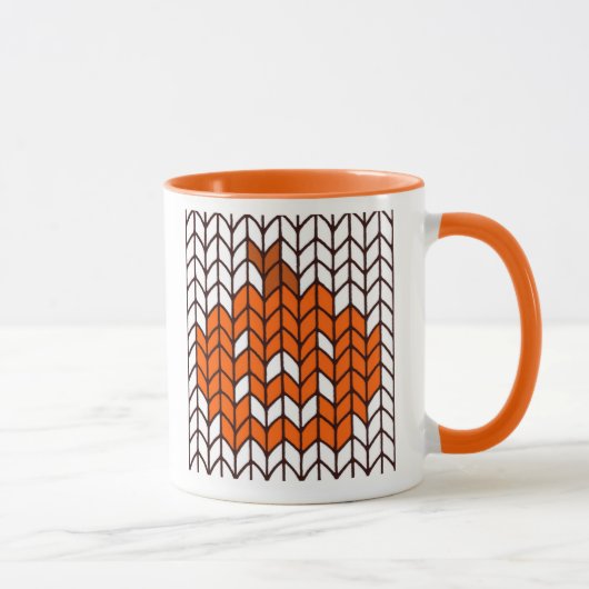 JACK-O-LANTERN STRICK Orange Combo Tasse (Rechts)